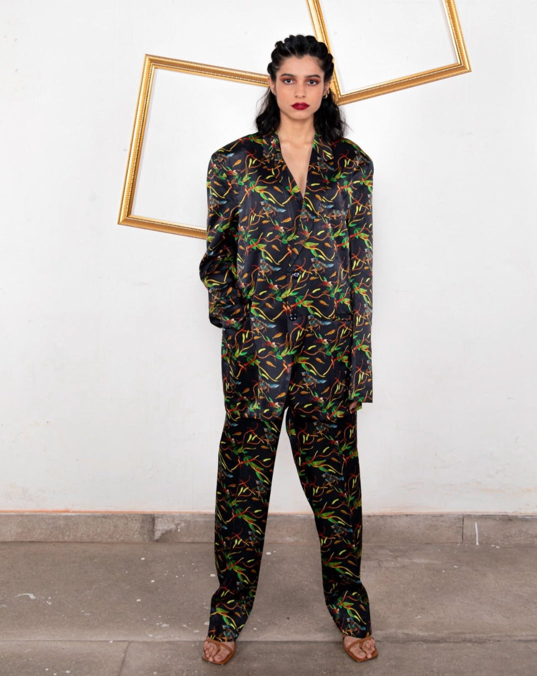 Qui Jin Chinoiserie Pants